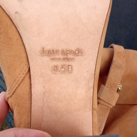 Kate Spade Camel Suede Ankle Booties - Picture 12 of 13